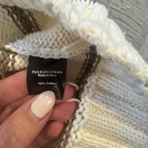 Jenni Kayne Chloe Cardigan-Cream and Taupe - Picture 7 of 11